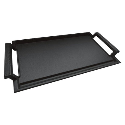 COVERCOOK Griddle Pan, Cast Iron Grill Hot Plate, Rectangular Grill with Flat Surface for Electric Stove Top and Induction Cooktop,16.7 x 9.1in
