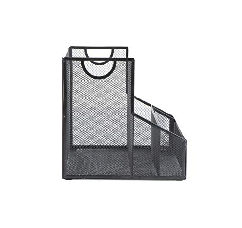 Mind Reader Desktop Organizer, Vertical File Storage, Letter Size, Office, Metal Mesh, 12.15" L x 9.5" W x 9.5" H, Black