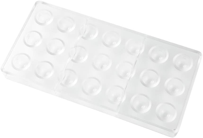 Restaurantware Pastry Tek Chocolate Mold, 10.8 x 3.5 Inch, 1 Half Sphere Candy Mold, 21 Compartments