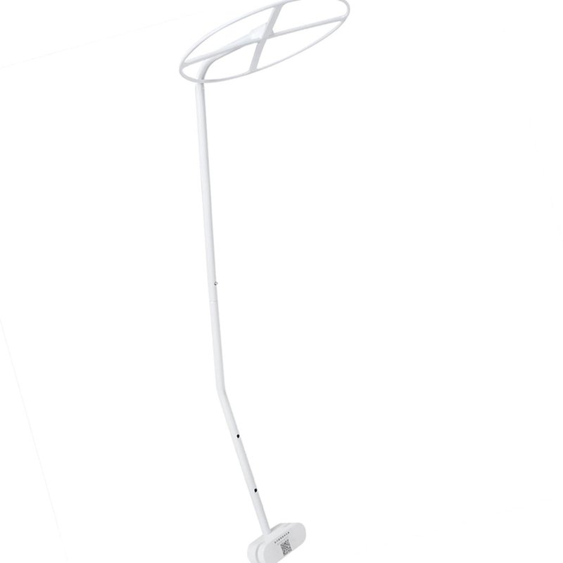 Adjustable Clip On Crib Canopy Holder, 0.9m/2.95ft Baby Net Support Rack for Crib Cot Bed, Easy Install Mosquito Net Stand for Nursery, Universal Crib Conversion Accessories (White)