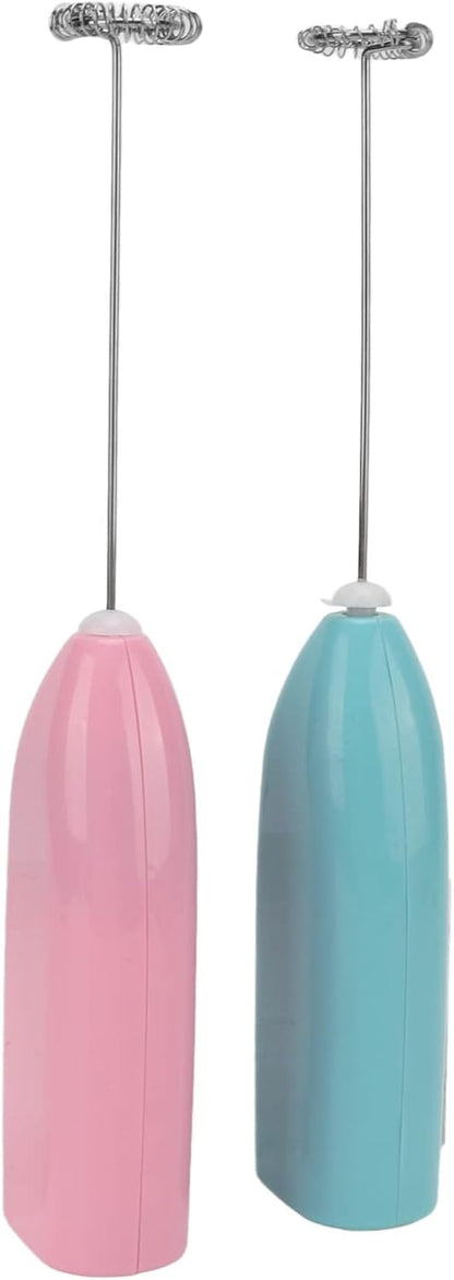 2 Pcs Mini Hand Mixer, High Frequency Motor, One Hand Control, Rustproof Stainless Steel Electric Stirrer for Household