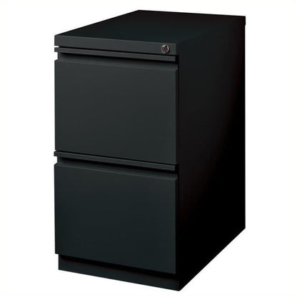 Pemberly Row 2 Drawers 20" Deep Mobile File Cabinet Lockable Pre-Assembled Stationary Letter Size for Home, Office