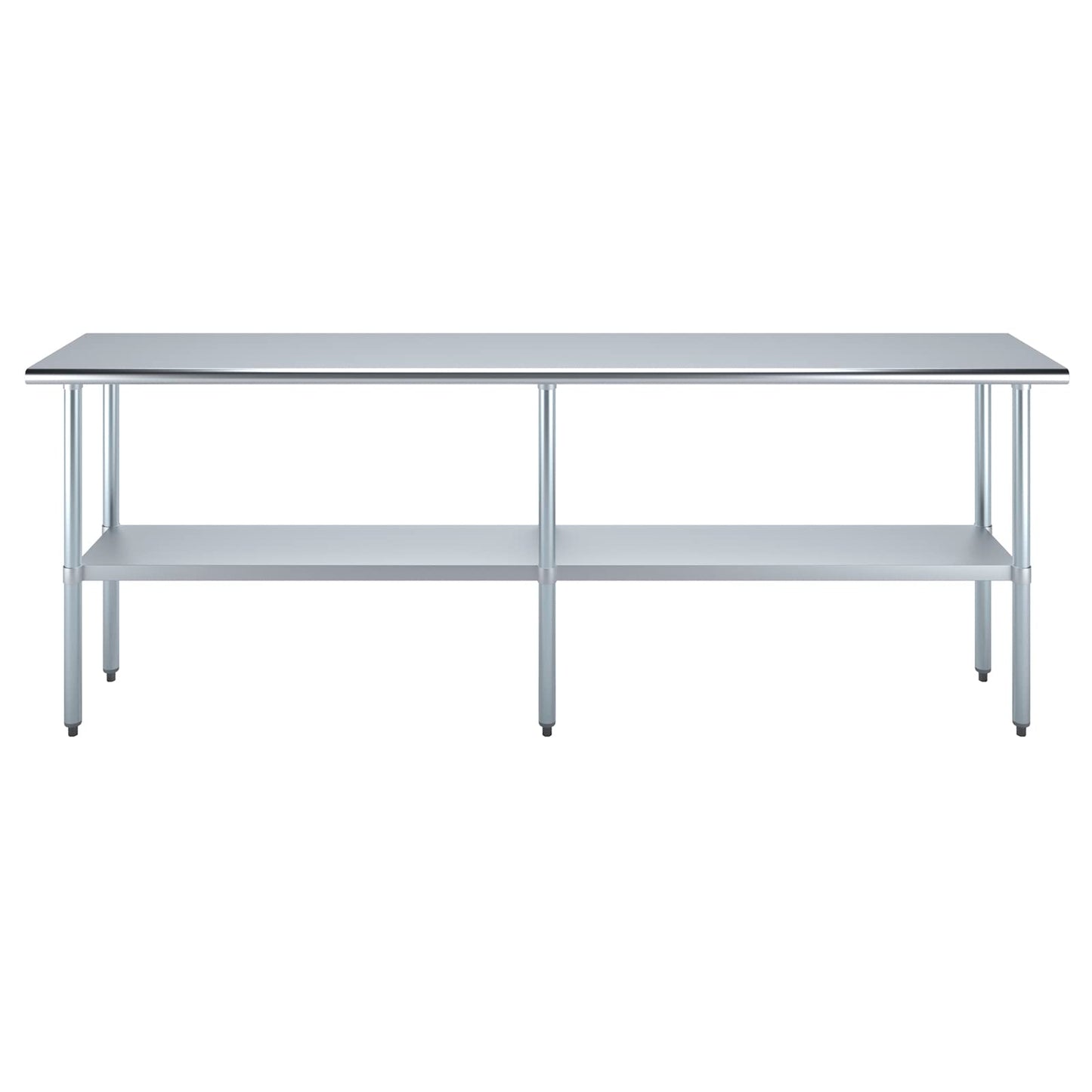 18" X 96" Stainless Steel Work Table with Under-Shelf | NSF Certified | Kitchen Island Food Prep | Laundry Garage Utility Bench