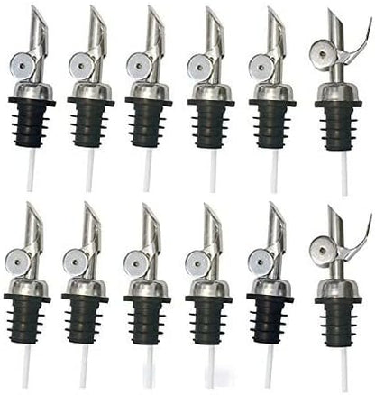 nicebottles Perfect Pour Weighted Stainless Steel Pourer, Pack of 12