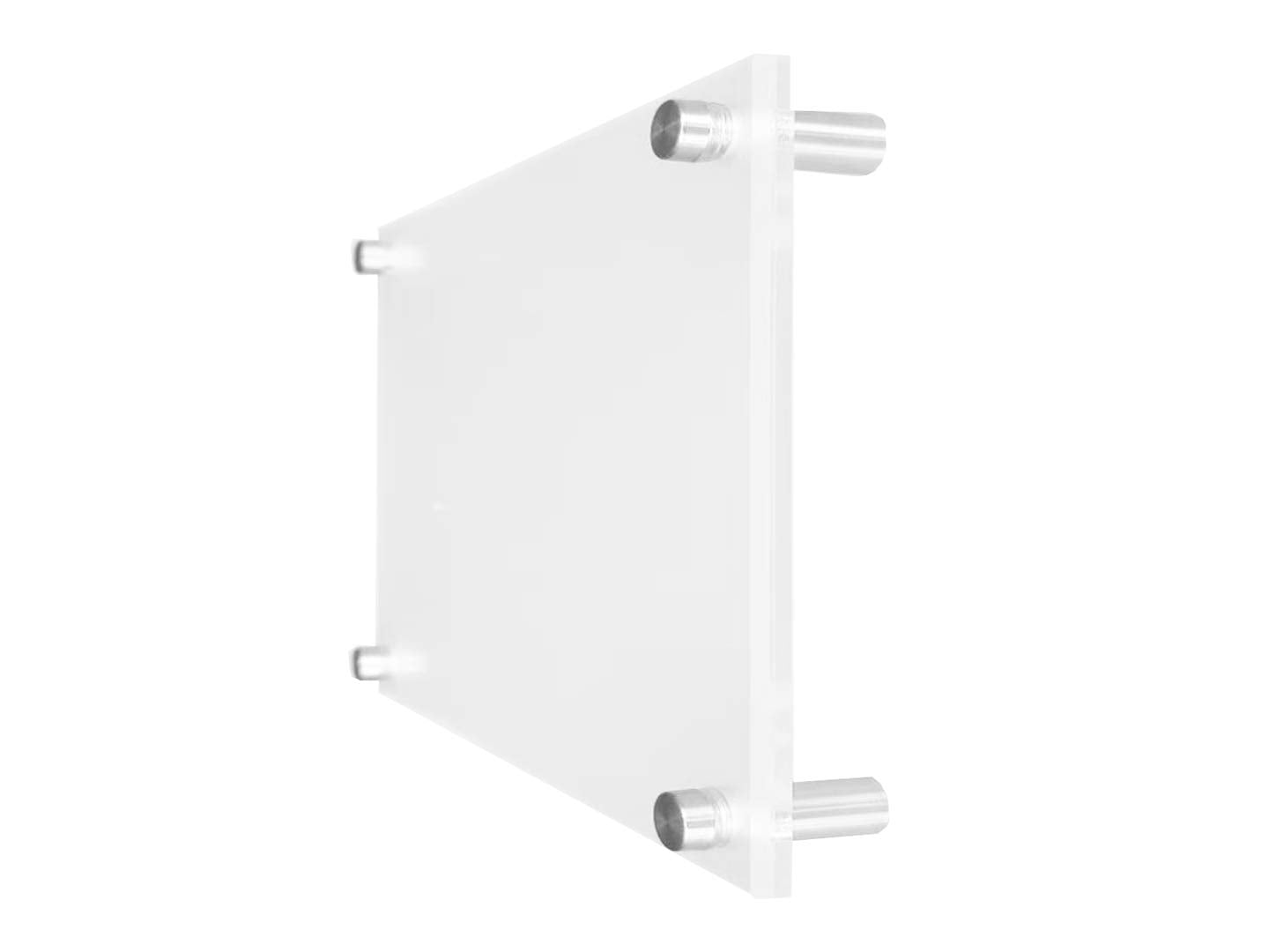 Missartist 6 x 8 Wall Mount Acrylic Picture Frame Double Panel Floating Frameless Acrylic Photo Frame Certificate Document Frame Display with Metal Standoffs (6 x 8)