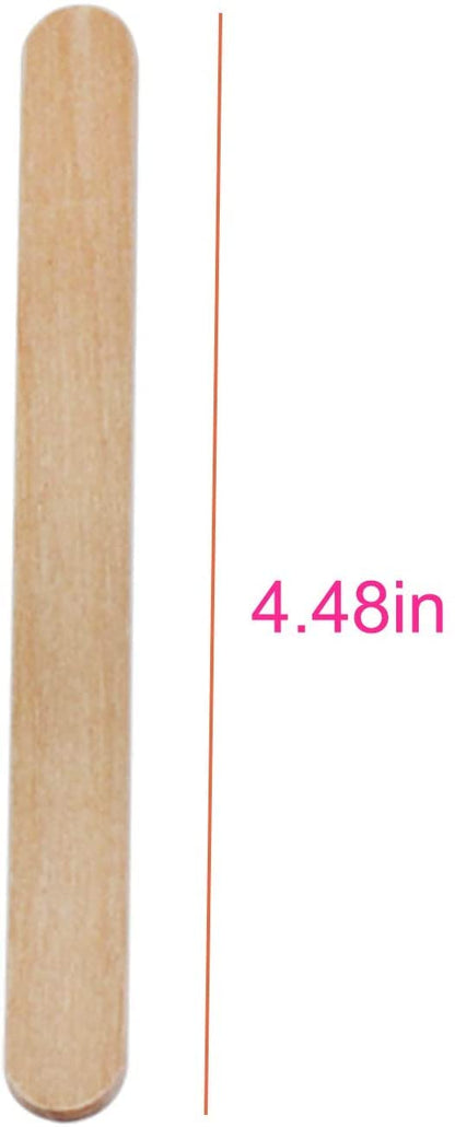 200 Pcs Wooden Popsicle Sticks Ice Pop Sticks and 200 Pcs Clear Popsicle Bags Plastic DIY Making Ice Cream Set for DIY Making Ice Cream Supplies for Family Party, Birthday Party