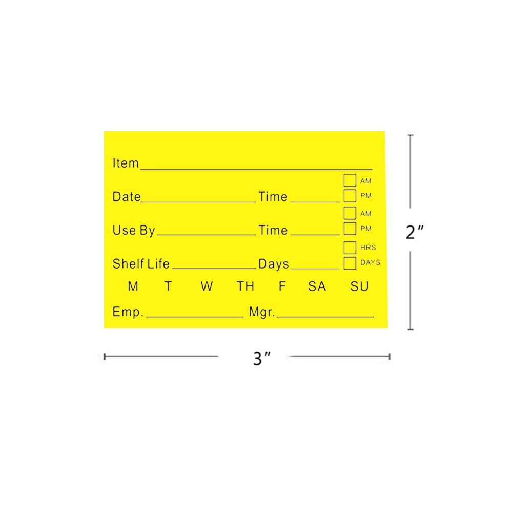 Hcode 2 x 3'' Self-Adhesive Removable Freezer Food Labels- Easy Clean Leaves No Residue- Cooler Food Storage Freezer Stickers Plastic Paper Perfect for Reusable Containers 300 Stickers