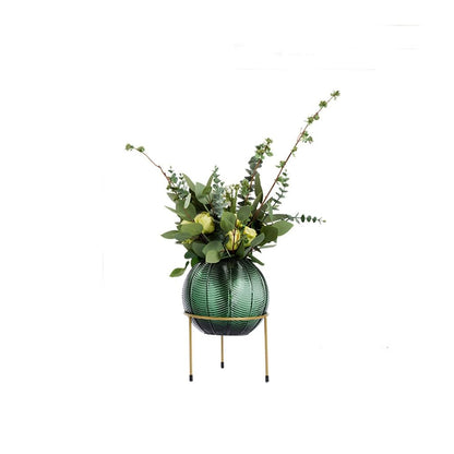 UHRLGHS Bonsai Tree Nordic Light Luxury Simulation Flower Art Decoration Living Room Table Negotiating Table Glass Bottle Fake Flower Decoration Artificial Bonsai Tree(B)