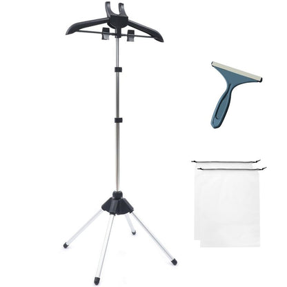 GIPOBUY Portable Steamer Stand for Clothes, Steamer Rack Steam Iron Stand for Steaming Clothes, Travel Garment Hanger Steaming Rack, Handheld Steamers Clothing Rack for RV, Home, Hotel (Black)