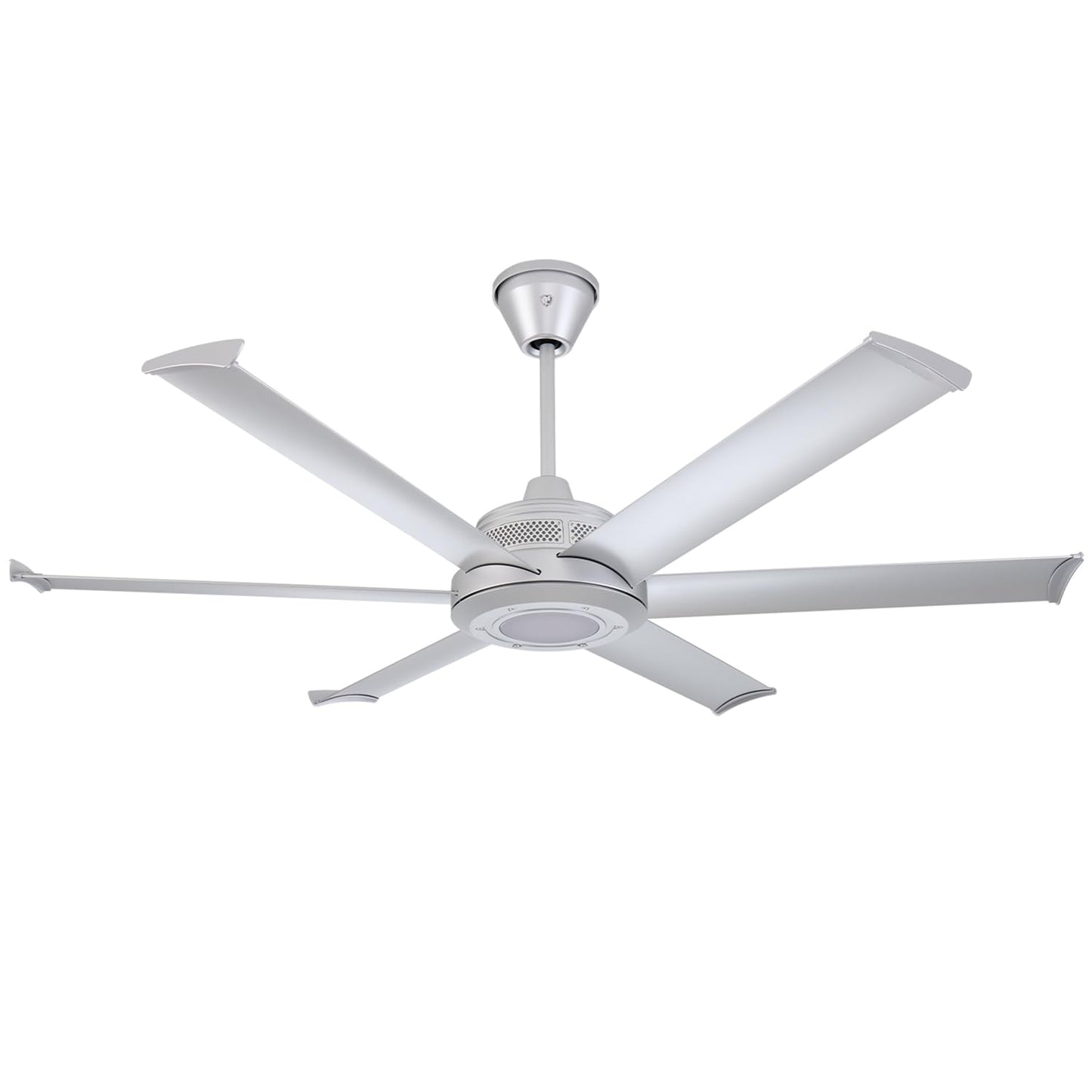 Big Ass Fans Mammoth 60" Outdoor Ceiling Fan with LED Light – Silver Finish – Smart Wi-Fi Ceiling Fan with Remote & Voice Control – Quiet, Wet Rated Patio Fan with Light – 3 Yr Warranty