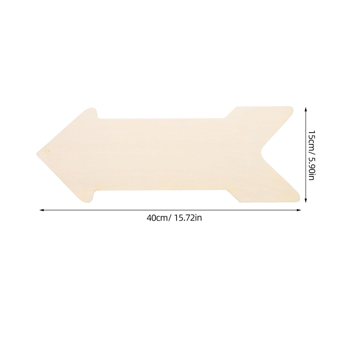 DECHOUS 4Pcs Wooden Arrow Signs: Blank Unfinished Wood Arrow Plaques for Crafts, Painting - Rustic Directional Sign Cutouts for DIY Craft Home Wall Decor, Farmhouse, Wedding, 15.7x6 Inch