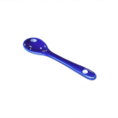 Albedel Blue 6 pcs Porcelain Egg Spoons Ceramic Spoons 4.7 inch Coffee Dessert Yogurt Tea Milky Tea