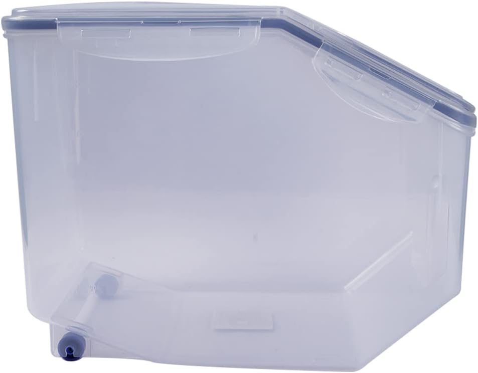 LOCK & LOCK Easy Essentials Food Lids (Flip-Top), BPA Free, 50.7 Cup for Rice, Clear Pantry Storage