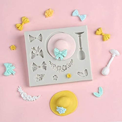 Sunhat Sugarcraft Silicone Mold, Goblet Gumpaste Cake Decorating, Fondant Cupcake Decorations, Beach Summer