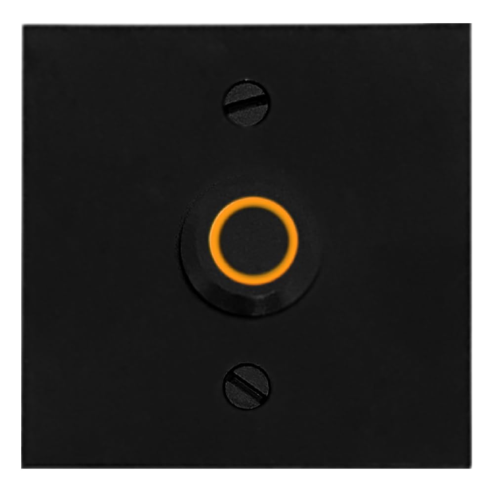Newhouse Hardware Rectangular Lighted Wired Metal Doorbell Button in Black BT6BL, for Doorbell Chime, Buzzer, or Ringer, Door Bell Button Only, Buzzer Button with LED Button Light
