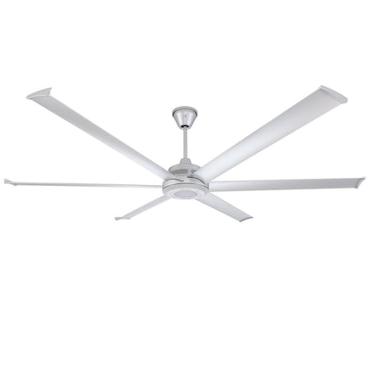 Big Ass Fans Mammoth 84" Outdoor Ceiling Fan w LED Light – Silver Finish – Smart Wi-Fi Fan w Remote & Voice Control – Wet Rated Quiet Patio Fan – 15,683 CFM – Modern Industrial Look – 3 Yr Warranty
