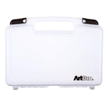 ArtBin 6977AB 12 inch Quick View Deep Base Carrying Case, Portable Art & Craft Organizer with Handle, [1] Plastic Storage Case, Translucent