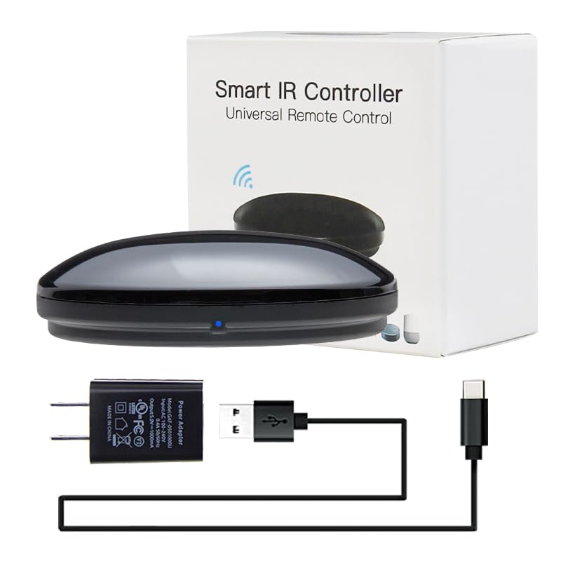Smart IR Remote Control,All in One IR Blaster Control, Universal WiFi Infrared Remote Control for TV DVD Air Conditioner STB etc,Compatible with Alexa, Google Assistant
