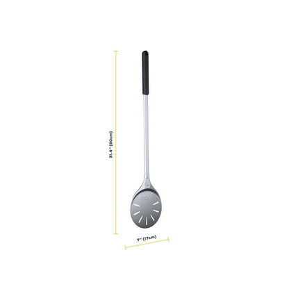 ooni Pizza Turning Peel - 7 Inch Aluminum Perforated Pizza Peel, Lightweight Metal Pizza Turner with Long Handle, Pizza Tools, Pizza Oven Accessories
