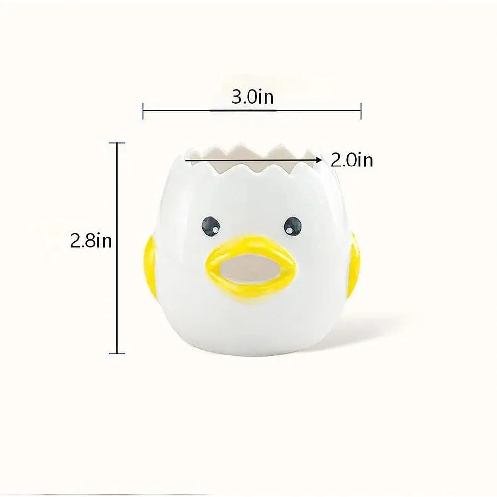 Chicken Egg Separator, Ceramic Baking Tool - Cute Chick Design for Automatic Yolk & White Separation, Fun Kitchen Gadget for Baking, Cooking, and Breakfast Prep