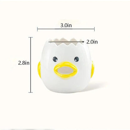 Chicken Egg Separator, Ceramic Baking Tool - Cute Chick Design for Automatic Yolk & White Separation, Fun Kitchen Gadget for Baking, Cooking, and Breakfast Prep