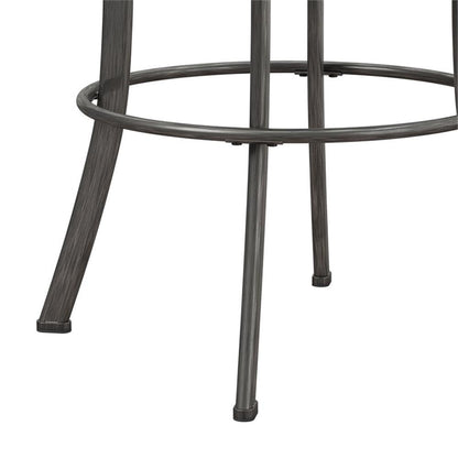 Hillsdale Bridgetown Metal Bar Height Swivel Stool, Pewter