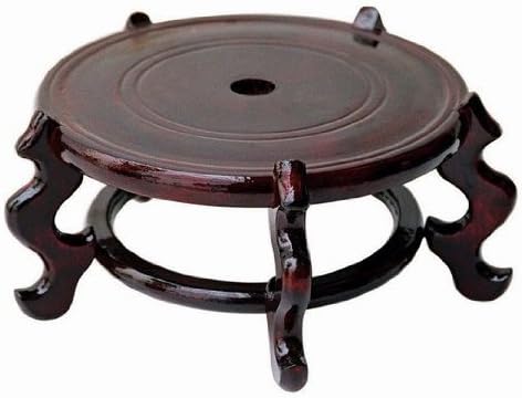 Asian Home 9""" Beautiful Hand Craft Rosewood Oriental Vase Stand