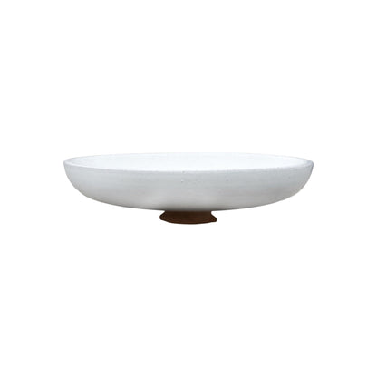 Ten Thousand Pots Ceramic Bird Bath Bowl Top and Black Stand