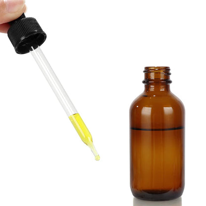 CycleMore 16 Pack (120 ml) 4 oz Amber Glass Boston Bottles with Glass Eye Droppers, Dropper Bottles for Essential Oils & Lab Chemicals & More Liquids Ideal for Mom & Friends