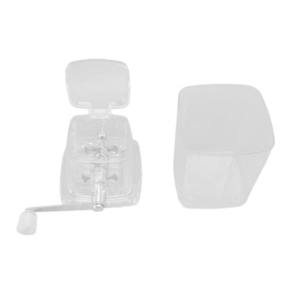 Manual Ice Crusher, Portable Ice Crusher Hand Crank Ices Ice Shaver and Snow Cone Machine Manual Ices Grinder IceChopper for Fast Coarse(Transparent)