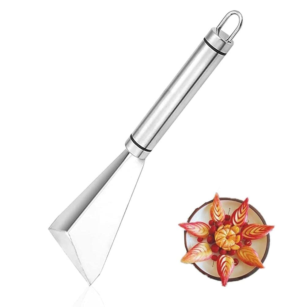 SFNTION Fruit Carving Knife, DIY Platter Decoration Carving Tool For Fruit Vegetable Cutting Knife, Triangular Shape Stainless Steel Food Carving Carving Knife Slicer