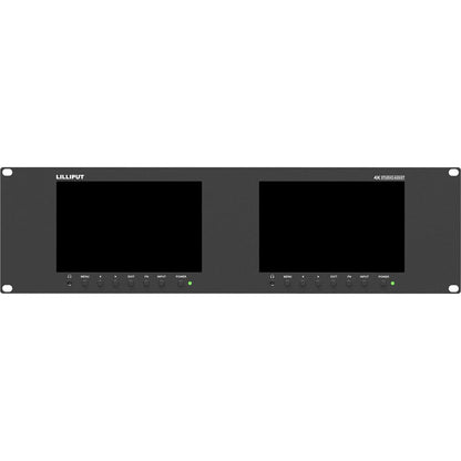 LILLIPUT Dual Rackmount Monito 7" RM-7029S 3-RU Rackmount Monitor with 3G-SDI /HDMI 2.0 Scope view support up to 1080p 60Hz SDI and 2160p 60Hz HDMI video
