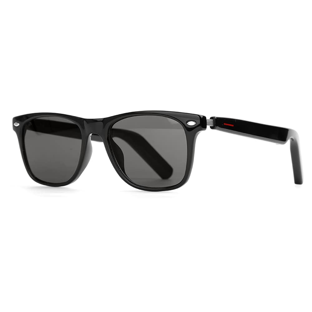 Smart Sunglasses Glasses for Men Women with AAC Speaker Open Ear Music Touch Buttons Remote Photo Voice Assistant Hand-free Calling, Unisex Audio Intelligent Bluetooth 5.0, Great Gift for Friends