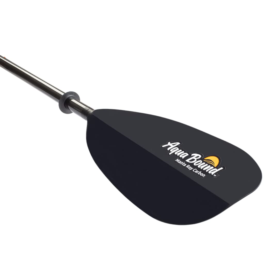 AQUA BOUND Manta Ray Carbon 2 Piece Posi-Lok™ Kayak Paddle – Lightweight Carbon Shaft, Carbon-Reinforced Nylon Blades with Dihedral Design, High-Angle Performance