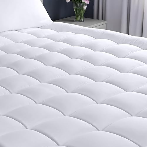 Utopia Bedding California King Mattress Pad - Fitted Premium Protector Cover Deep Pocket up to 16 Inches (72x84, White)