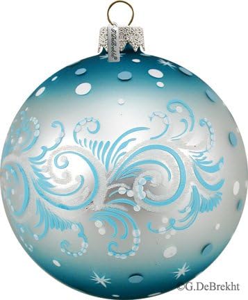 G. Debrekht Winter Village Glass Ball Ornament, 3.5"