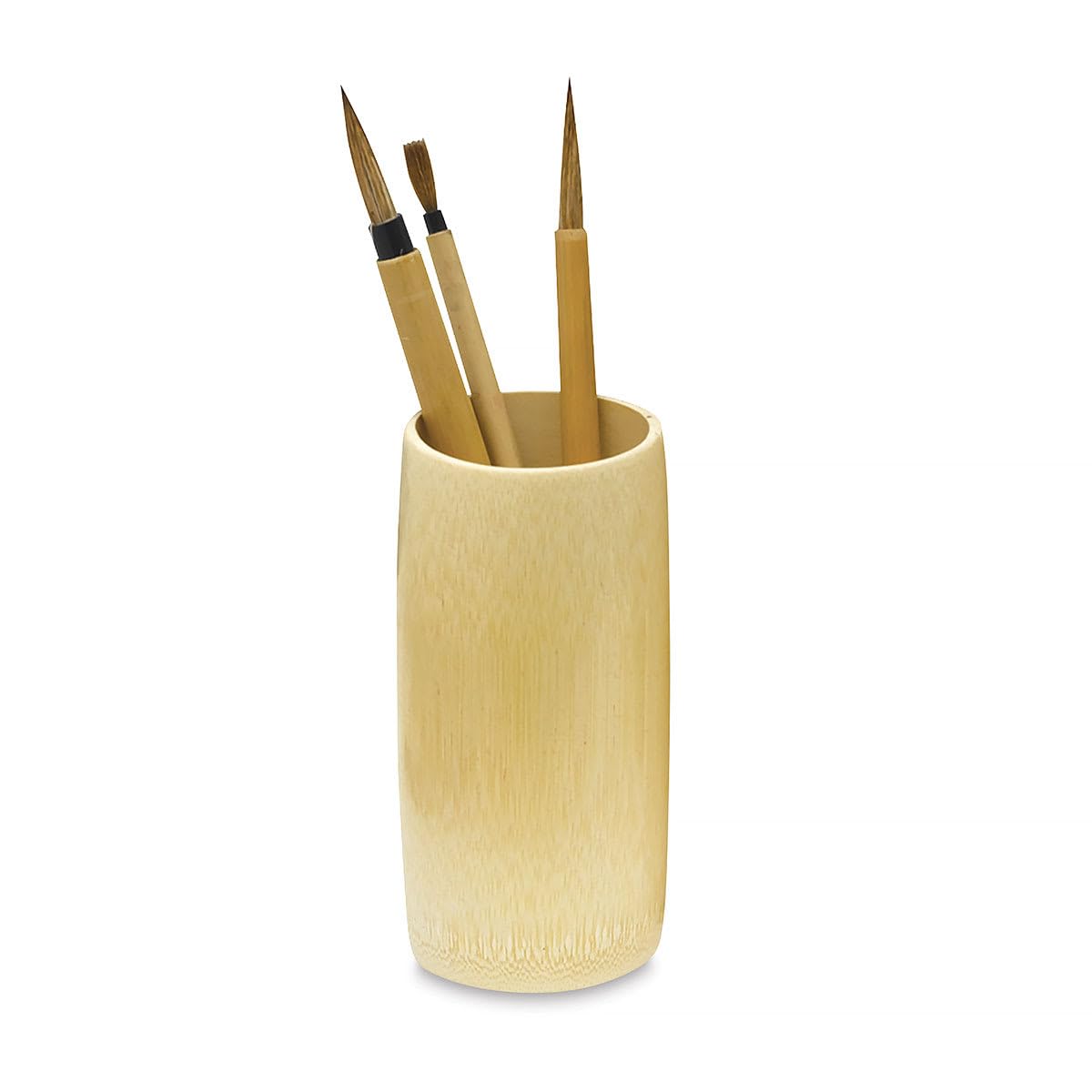 Bamboo Brush Vase- Small (6 Inch Tall)