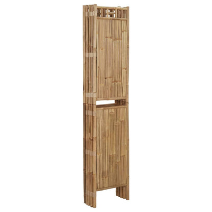 5-Panel Bamboo Room Divider 78.7"x70.9" Foldable Privacy Screen, 5-Panel Natural Bamboo Partition for Home Decor and Space Separation, Durable and Weather-Resistant Folding