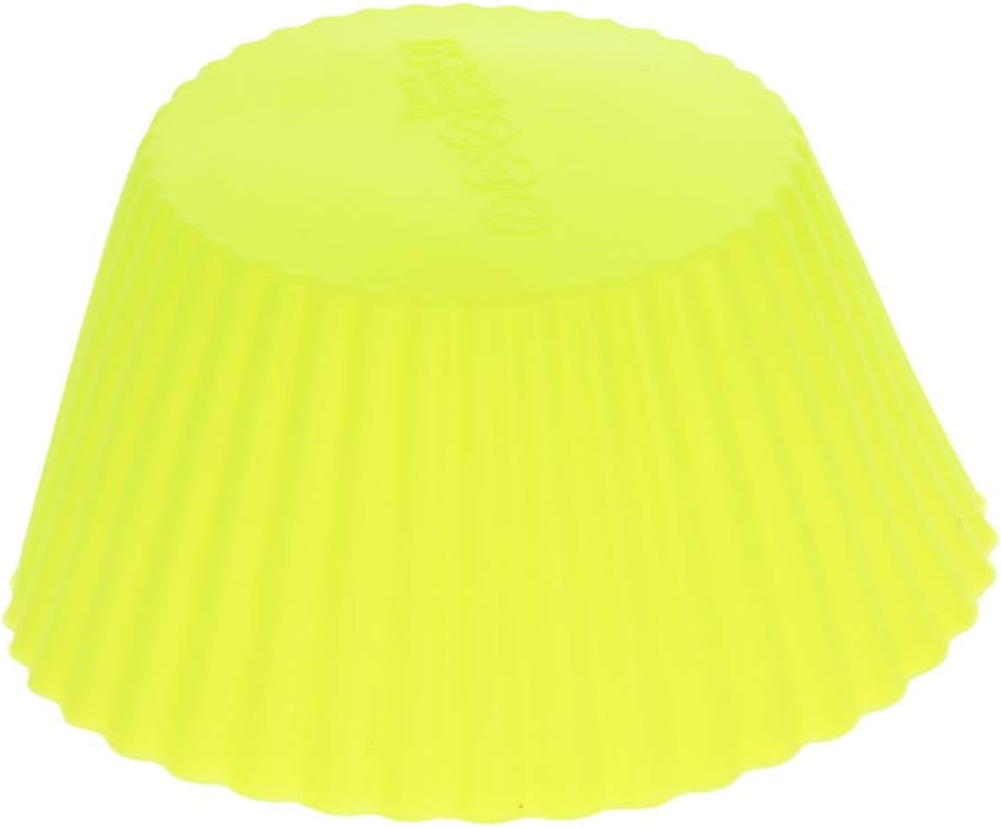 Utoolmart Silicone Cupcake Cups, Reusable Non-stick Baking Liners for Party Halloween Christmas, Green 5 Pcs