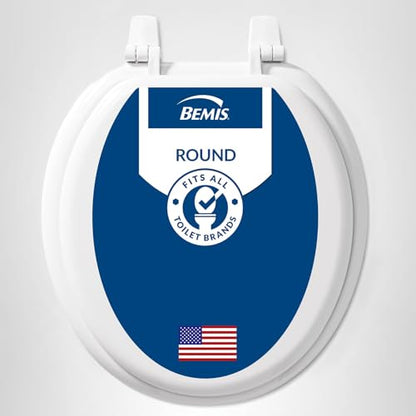 Bemis 400TTA Economy Durable Wood Toilet Seat, Made in USA, Round, White