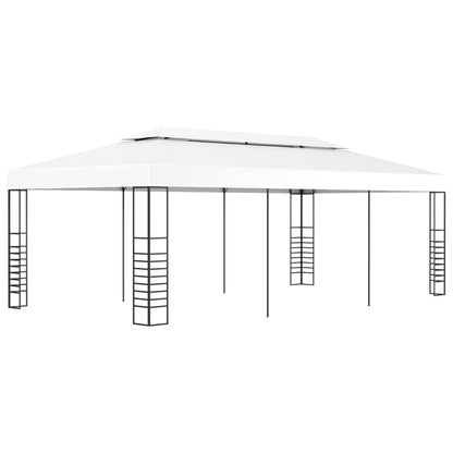 Outdoor Gazebo Canopy, White Steel Frame, 6x3 ft Rectangular, UV Protected, Water Resistant, for Patio, Beach Cabana, Backyard Events Outdoor Structures