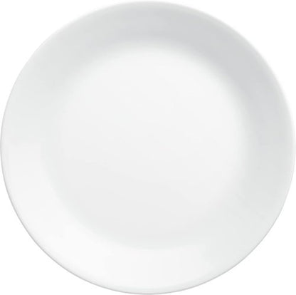 Corelle Vitrelle Dinner Plates Set - 10.25" Chip & Crack Resistant Glass | Winter Frost White - 4 Pieces