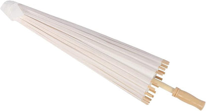 White Papier Umbrella Parasol, Handmade Classical Craft Umbrella, DIY Free to Draw