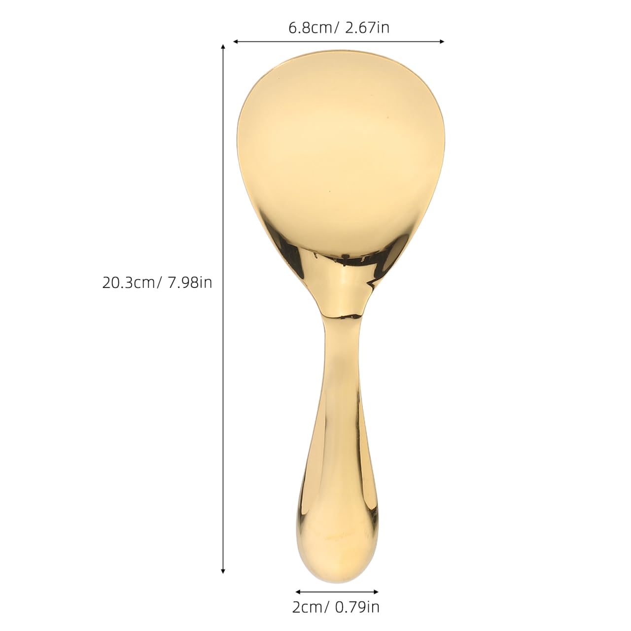 DOITOOL Golden Rice Spoon Stainless Steel Rice Paddle Non- stick Rice Serving Spoon Mashed Potato Scoop Rice Spatula Gold Rice Scooper Japanese Rice Cooker