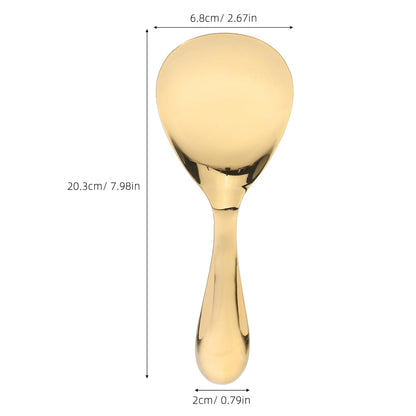 DOITOOL Golden Rice Spoon Stainless Steel Rice Paddle Non- stick Rice Serving Spoon Mashed Potato Scoop Rice Spatula Gold Rice Scooper Japanese Rice Cooker