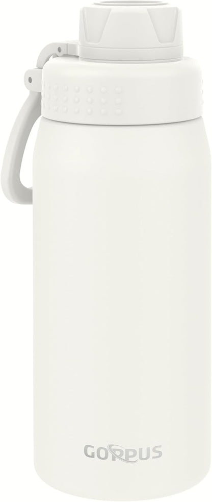 19oz GOPPUS Kids Water Bottle with Spout Lid, Toddler Water Bottle, Stainless Steel Insulated Water Bottle, Leakproof