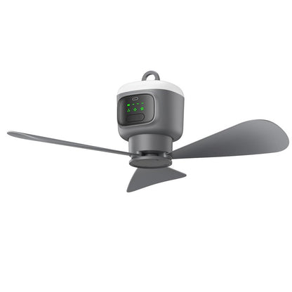 xeamun 18 Inch Canopy Fan,12000mAh Portable Outdoor Ceiling Fan with Light with Remote Control and Hanging Hook, Easy Operation Battery Powered Fan Light for Gazebo, Tent, Patio, Camping