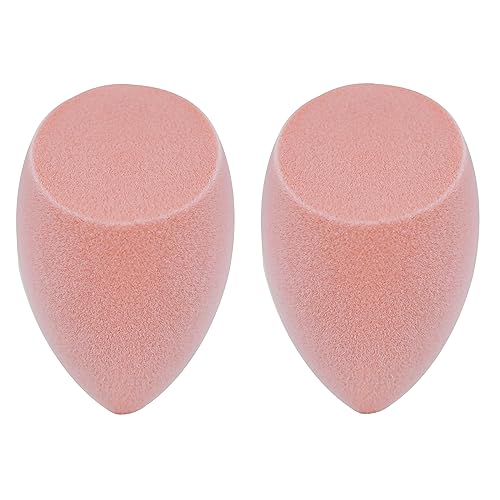 Real Techniques Iconic Blend + Set Makeup Sponge Duo, Makeup Blending Sponges, For Liquid, Cream, & Powder, Cloud Skin, Powder Sponge & Foundation Sponge, Latex-Free, Vegan & Cruelty Free, 2 Count