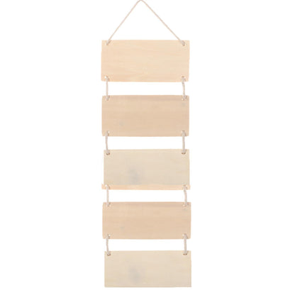DIY 5 Blank Wooden Board hangings, Creative Hand-Painted Wooden Blank Rectangles, Garden Art Decoration, Wooden Signs, Wooden Crafts plaques, Wooden Paintings, Christmas Decorations.