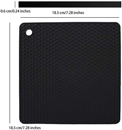 Smithcraft Orange Silicone Trivets for Hot Dishes, Heat Resistant Pot Holders Mats for Kitchen, Flexible Table Plate
